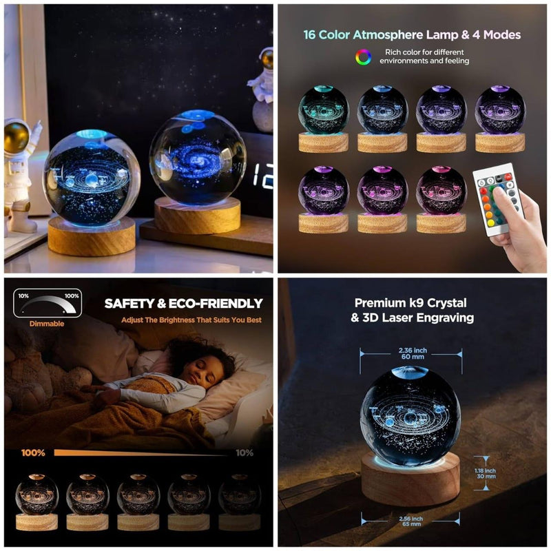16 Color Crystal Ball Lamp With Remote