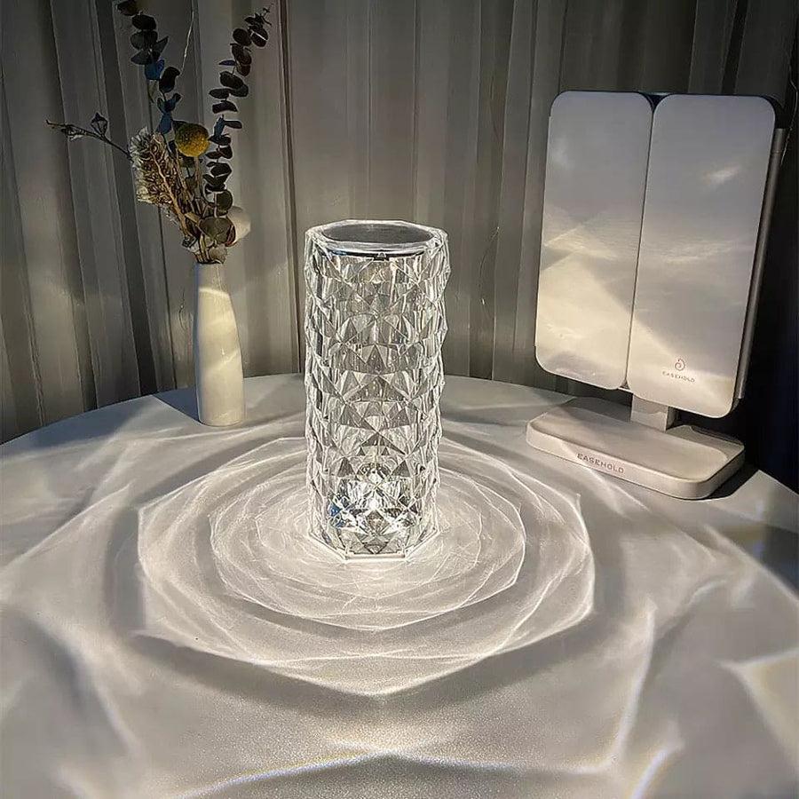 Crystal Rose Lamp – 16 Colour Changing LED Night Light with Remote & Touch Control